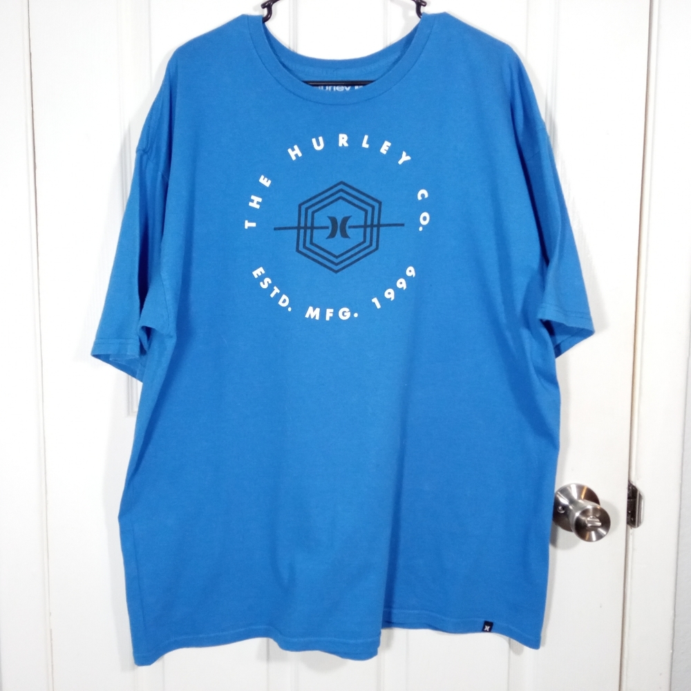 THE HURLEY CO. ESTD. MFG. 1999 blue t shirt sz XL